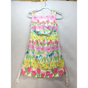Vintage‎ Lilly Pulitzer Delia Shift Dress in Soft Floral Line Dance Size 00